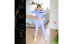 HHM15 HULA HOOP PINK MAGNETIC WITH WEIGHT + COUNTER HMS