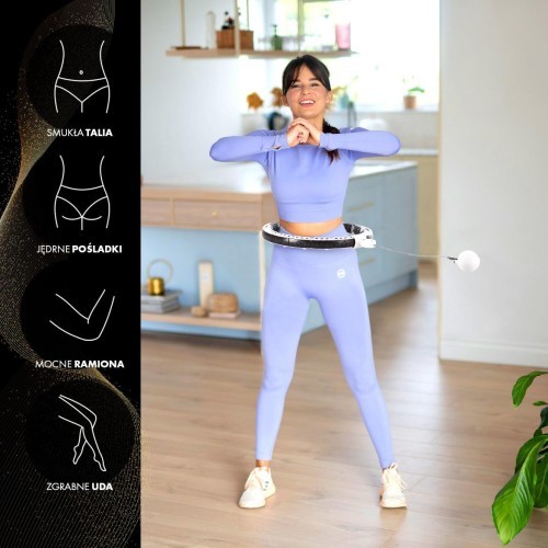 HHM16 HULA HOOP WHITE MAGNETIC WITH WEIGHT + COUNTER HMS