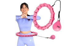 Розовый обруч с утяжелителем OHA02 One Fitness