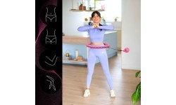 Розовый обруч с утяжелителем OHA02 One Fitness