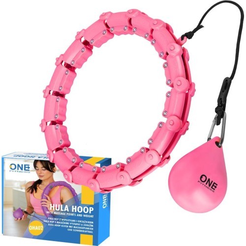 OHA02 HULA HOP PINK WITH WEIGHT ONE FITNESS