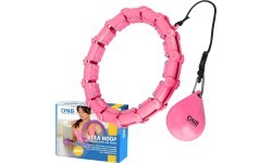 Розовый обруч с утяжелителем OHA02 One Fitness