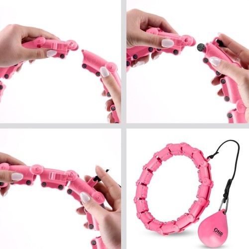 OHA02 HULA HOP PINK WITH WEIGHT ONE FITNESS