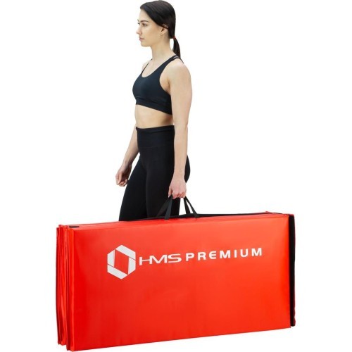 Gymnastic Foldable Mattress HMS Premium MGS01, 2400x1200mm, Red