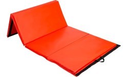 Sulankstomas gimnastikos kilimėlis HMS Premium MGS01, 2400 x 1200 mm, raudonas