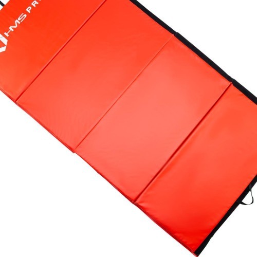 Sulankstomas gimnastikos kilimėlis HMS Premium MGS01, 2400 x 1200 mm, raudonas