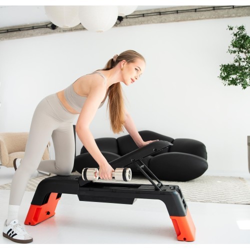 AS009 PRO ADJUSTABLE AEROBIC STEP WITH BENCH FUNCTION COMMERCIAL HMS