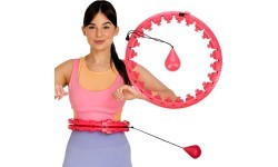 FH01 RED HULA HOOP WITH WEIGHT