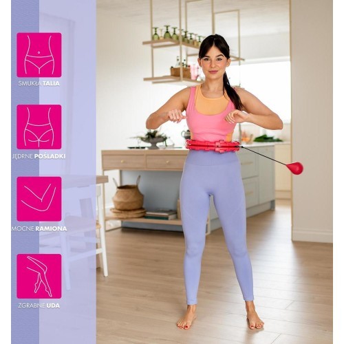 FH01 RED HULA HOOP WITH WEIGHT