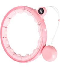 FH02 PINK HULA HOP WITH WEIGHT + COUNTER