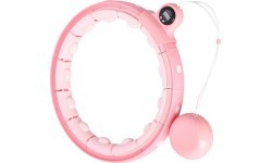 FH02 PINK HULA HOP WITH WEIGHT + COUNTER