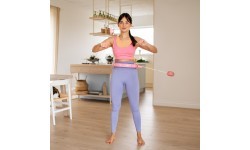 FH02 PINK HULA HOP WITH WEIGHT + COUNTER