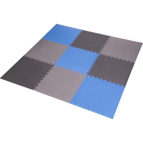 Защитный коврик One Fitness MP-10, серо-синий, 60x60x1 см, 9 шт.