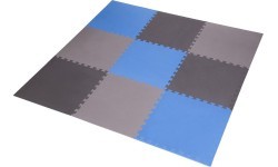 Apsauginis kilimėlis One Fitness MP-10, pilkai mėlynas, 60x60x1 cm, 9 vnt.