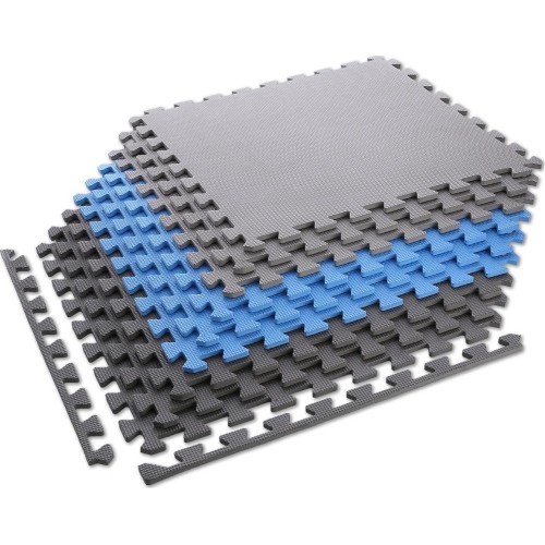 Защитный коврик One Fitness MP-10, серо-синий, 60x60x1 см, 9 шт.