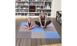 Защитный коврик One Fitness MP-10, серо-синий, 60x60x1 см, 9 шт.
