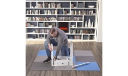 Apsauginis kilimėlis One Fitness MP-10, pilkai mėlynas, 60x60x1 cm, 9 vnt.