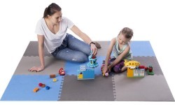 Защитный коврик One Fitness MP-10, серо-синий, 60x60x1 см, 9 шт.