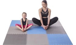 Protective Mat One Fitness MP-10, Gray-Blue, 60x60x1cm, 9pcs.