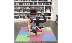 Apsauginis kilimėlis One Fitness MP-10, žalias-mėlynas-raudonas, 60 x 60 x 1 cm, 9 vnt.