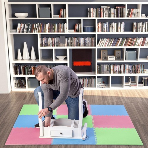 Защитный мат One Fitness MP-10, зелено-сине-красный, 60 x 60 x 1 см, 9 шт.
