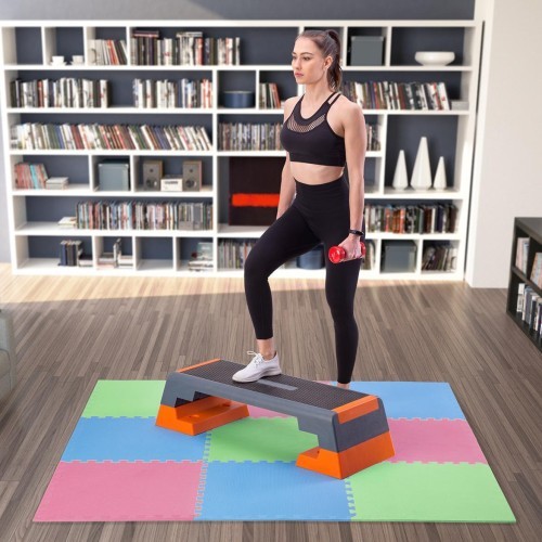 Protective Mat One Fitness MP-10, green-blue-red, 60x60x1cm, 9pcs.