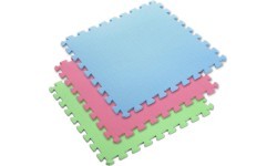 Защитный мат One Fitness MP-10, зелено-сине-красный, 60 x 60 x 1 см, 9 шт.