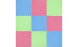 Защитный мат One Fitness MP-10, зелено-сине-красный, 60 x 60 x 1 см, 9 шт.