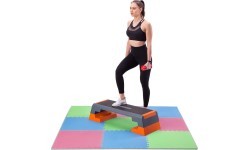 Apsauginis kilimėlis One Fitness MP-10, žalias-mėlynas-raudonas, 60 x 60 x 1 cm, 9 vnt.