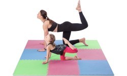 Apsauginis kilimėlis One Fitness MP-10, žalias-mėlynas-raudonas, 60 x 60 x 1 cm, 9 vnt.