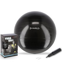 YB01 NEW 75CM BLACK GYM BALL HMS