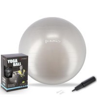 Naujas pilkas gimnastikos kamuolys HMS YB01 65 cm