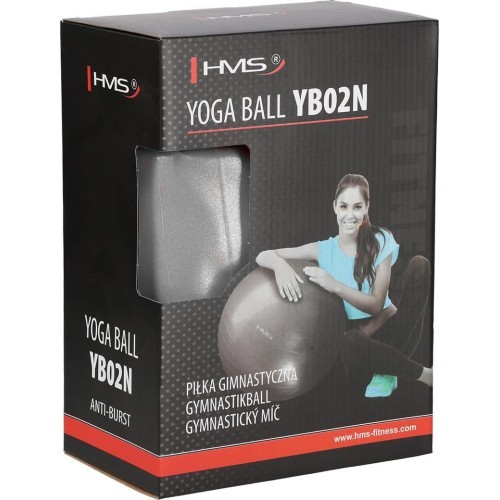 YB02 naujas 75 cm pilkas gimnastikos kamuolys HMS