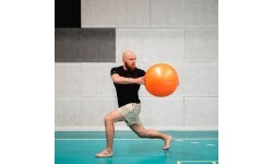 Naujas oranžinis gimnastikos kamuolys HMS YB02, 55 cm