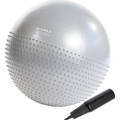 Gimnastikos kamuolys HMS YB03 New, 65 cm, šviesiai pilkas
