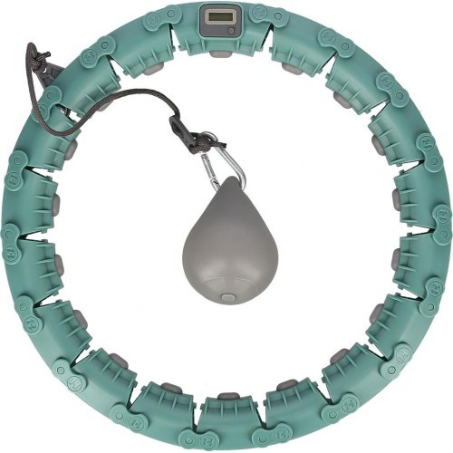 FH03 GREEN HULA HOOP WITH WEIGHT AND COUNTER STOCK