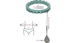 FH03 GREEN HULA HOOP WITH WEIGHT AND COUNTER STOCK