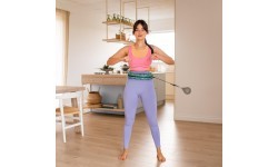 FH03 GREEN HULA HOOP WITH WEIGHT AND COUNTER STOCK
