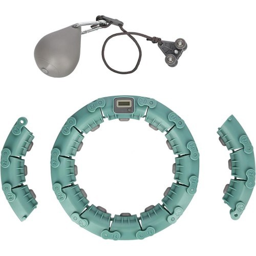 FH03 GREEN HULA HOOP WITH WEIGHT AND COUNTER STOCK