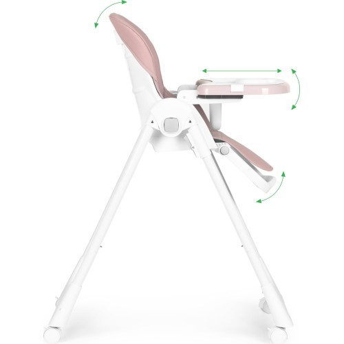 Feeding chair height adjustment eco leather straps double tray