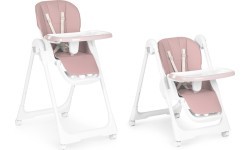 Feeding chair height adjustment eco leather straps double tray