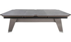 Billiard Table, Pool, Mr-Sung ACURRA by Rasson, 9 ft., Grey (Sarum Strand), Simonis 760 gelbgrün