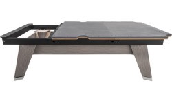 Бильярдный стол Pool Mr-Sung ACURRA by Rasson, 9 ft, серый (Sarum Strand), Simonis 760 жёлто-зелёный