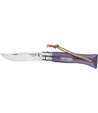 Нож Opinel Colorama 06 inox с темляком, фиолетовый