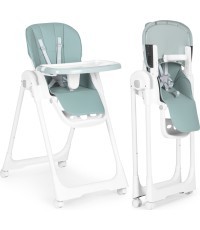 Feeding chair height adjustment eco leather straps double tray