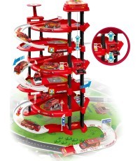 Car garage XXL fire department 5 levels + mat with city 82 elements