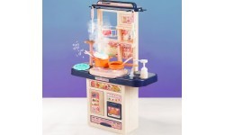 Детская кухня со звуками, LED-подсветкой и раковиной, 10 аксессуаров