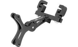 Adjustable under-saddle bottle cage (aluminium, black)