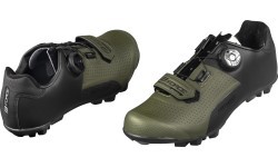 Обувь FORCE Virtuoso MTB/Gravel, размер 39 (чёрный/зелёный)