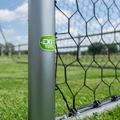 Prie grindų tvirtinami aliuminiai futbolo vartai EXIT Scala 220x120